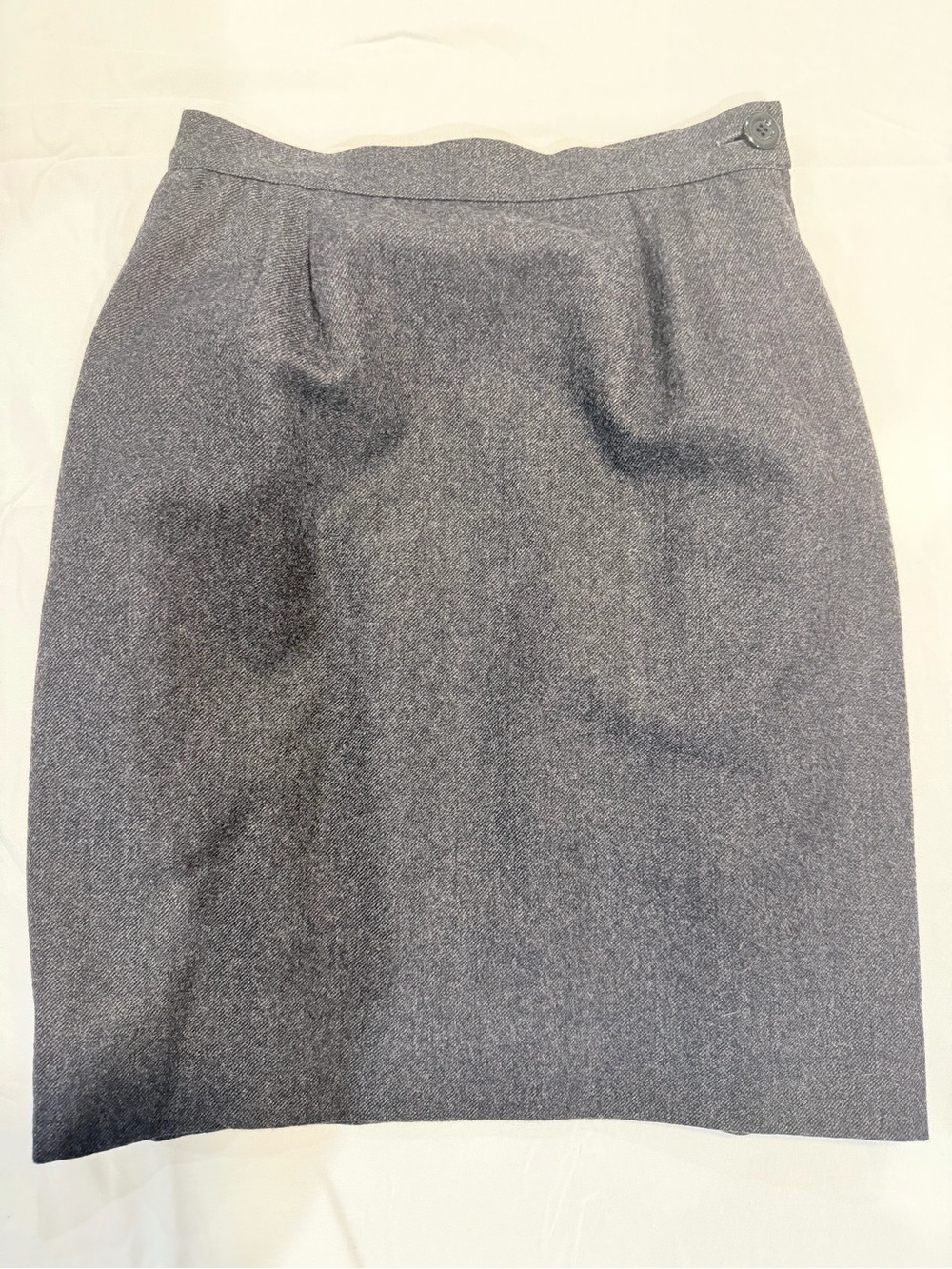 Valentino Boutique Gray Textured Pencil Skirt